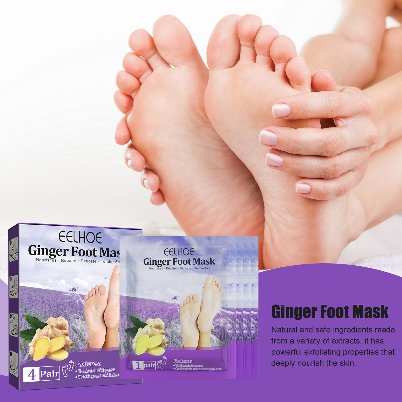 Foot Skin Chapped Exfoliating Exfoliating Exfoliating Skin Moisturizing And Nourishing Foot Mask